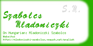 szabolcs mladoniczki business card